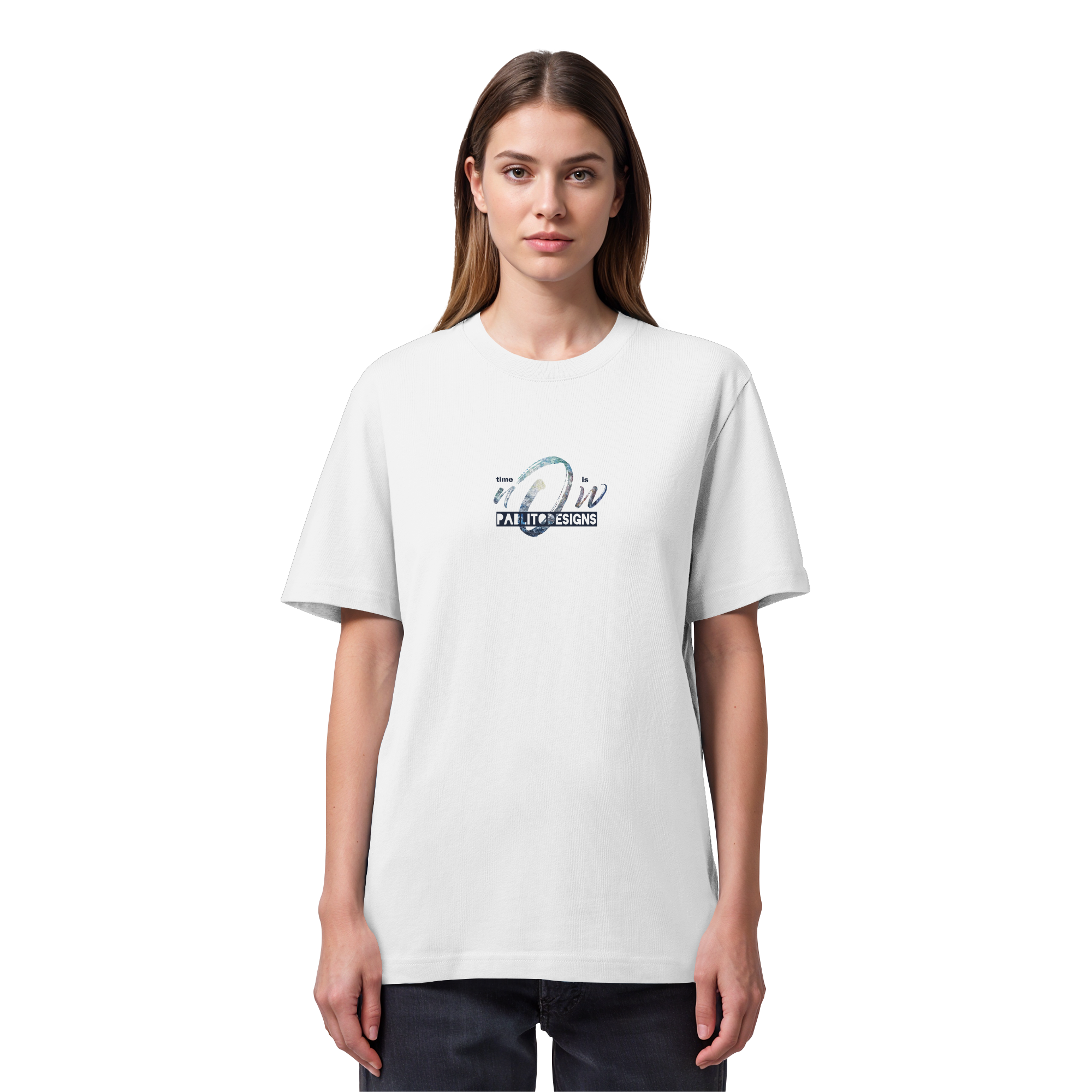 time is NOW  - unisex organic heavy tee