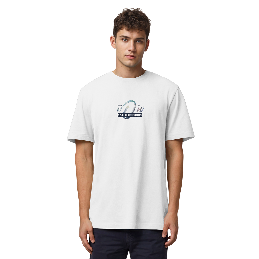 time is NOW  - unisex organic heavy tee