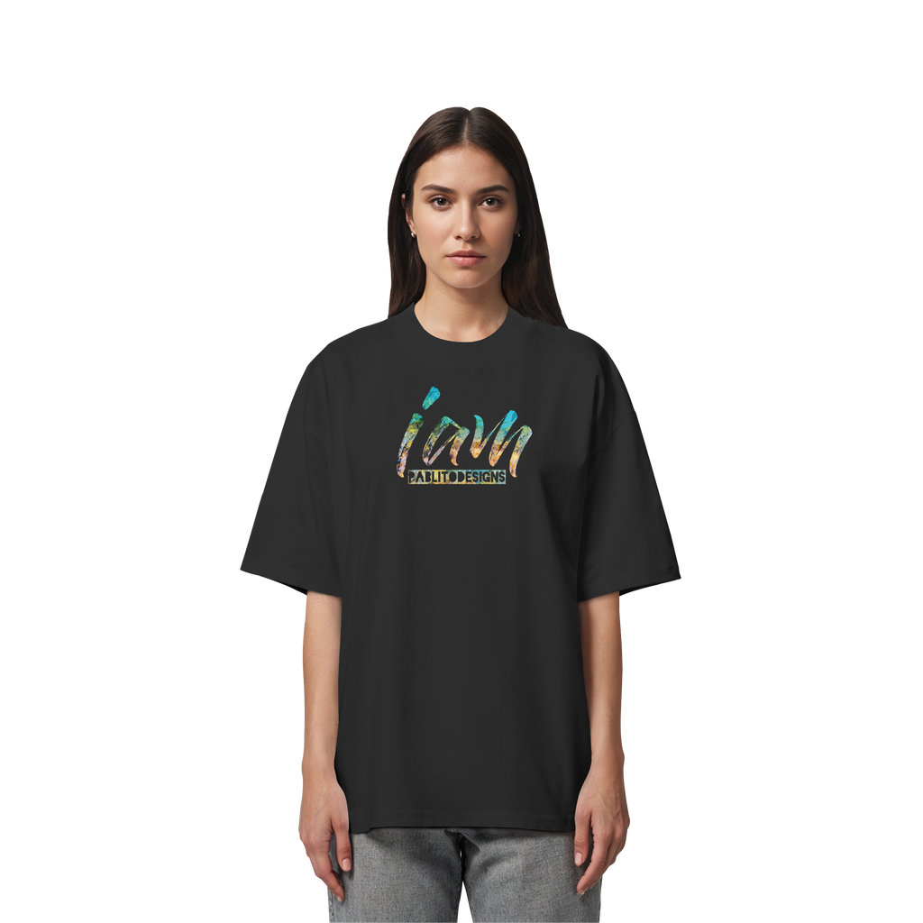 i am - unisex organic oversize tee