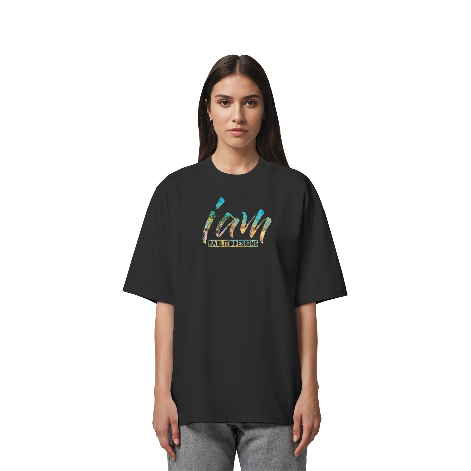 i am - unisex organic oversize tee