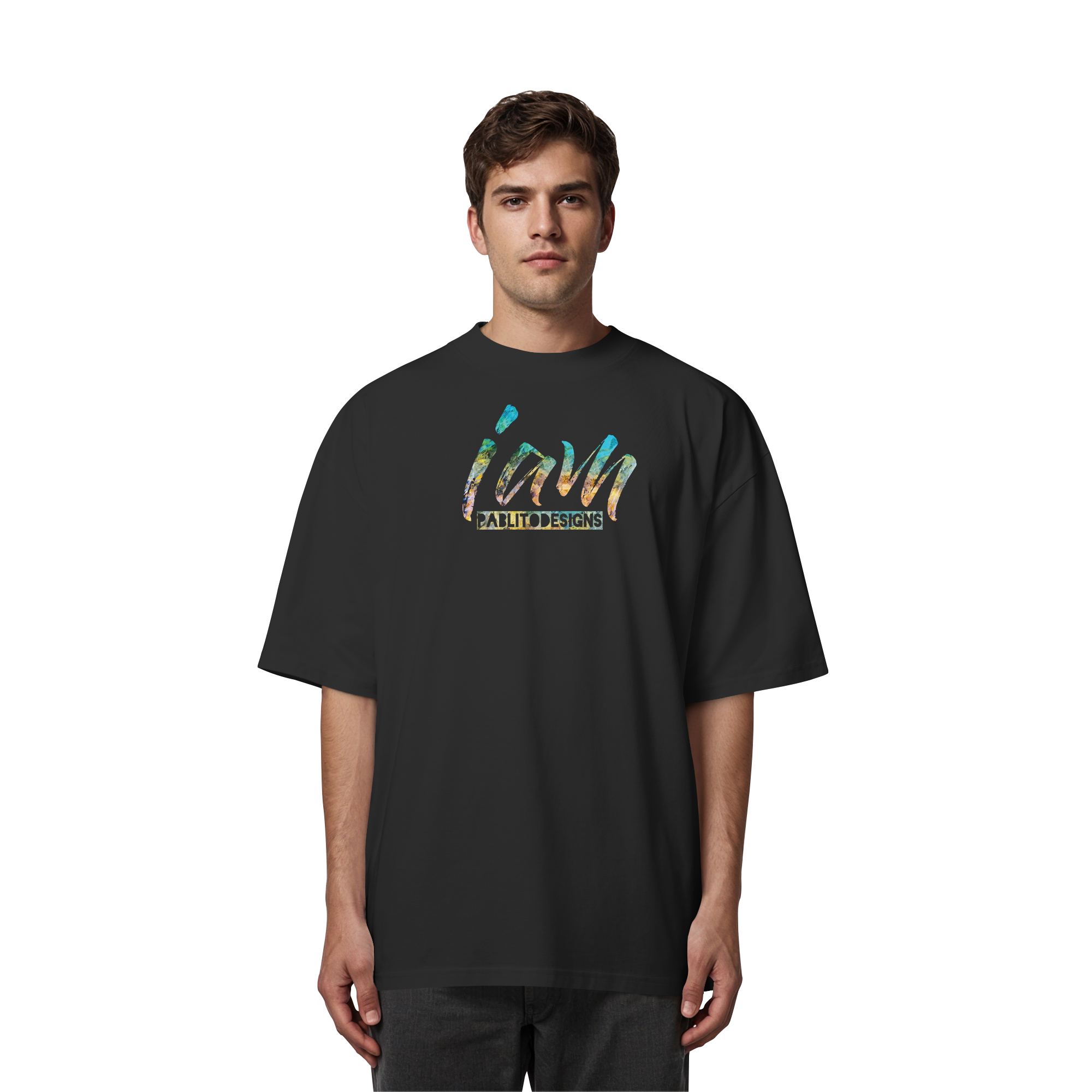 i am - unisex organic oversize tee