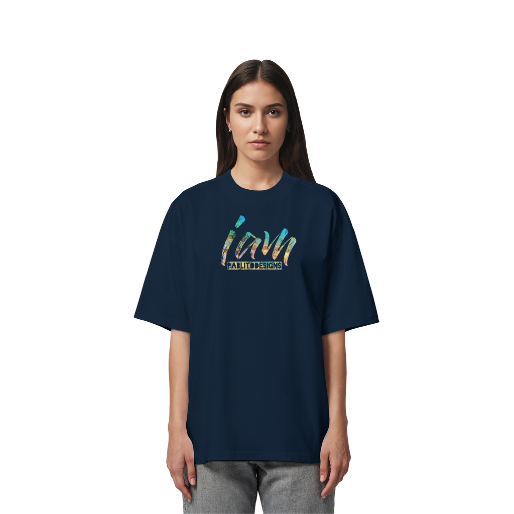 i am - unisex organic oversize tee