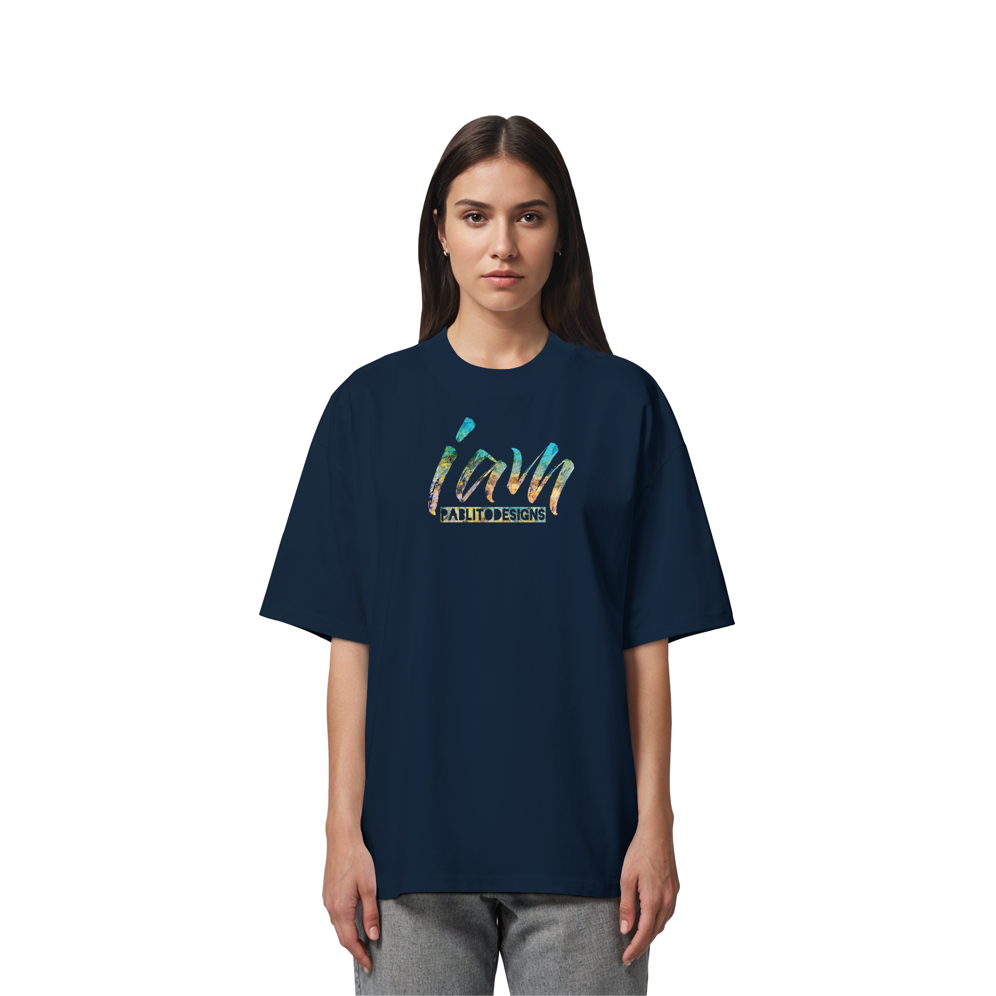 i am - unisex organic oversize tee