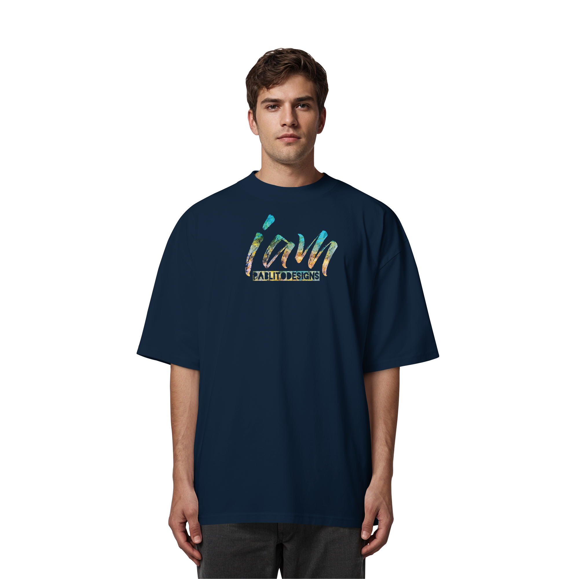 i am - unisex organic oversize tee