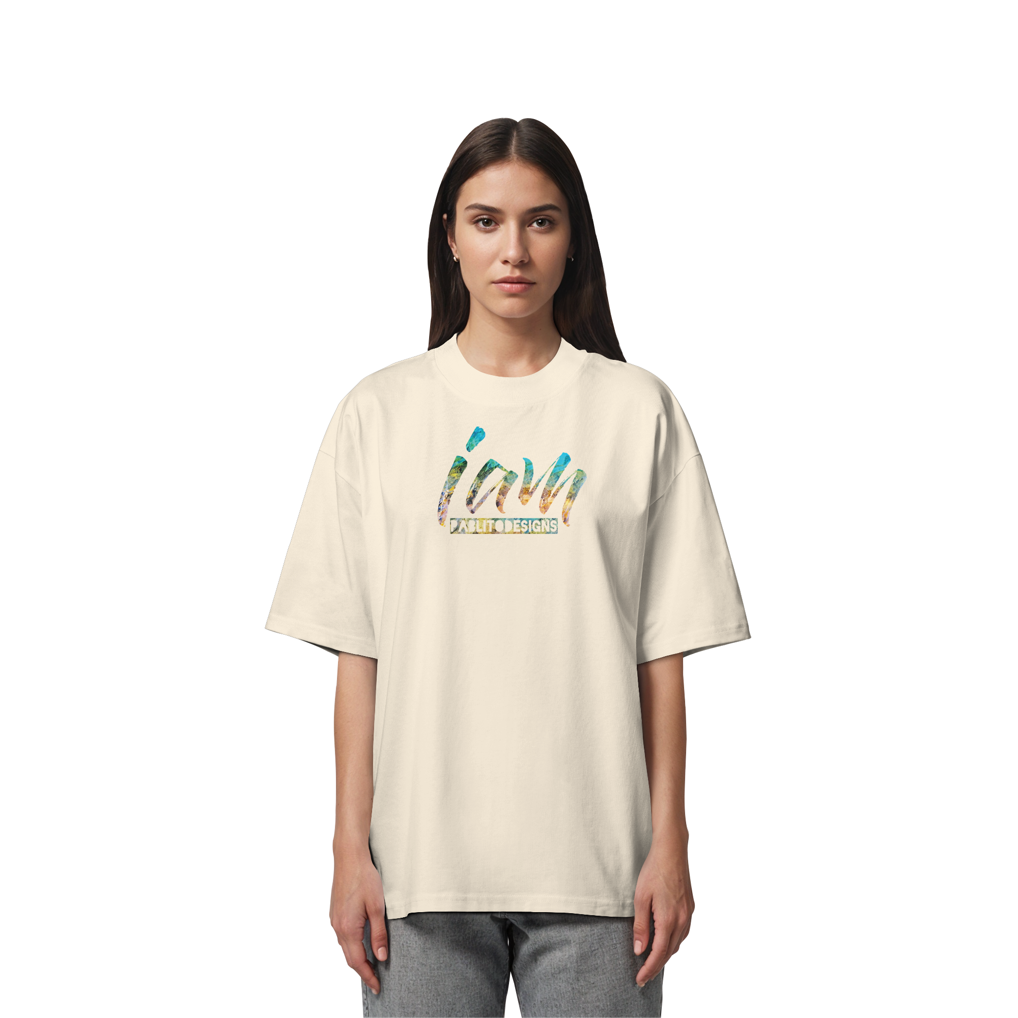 i am - unisex organic oversize tee