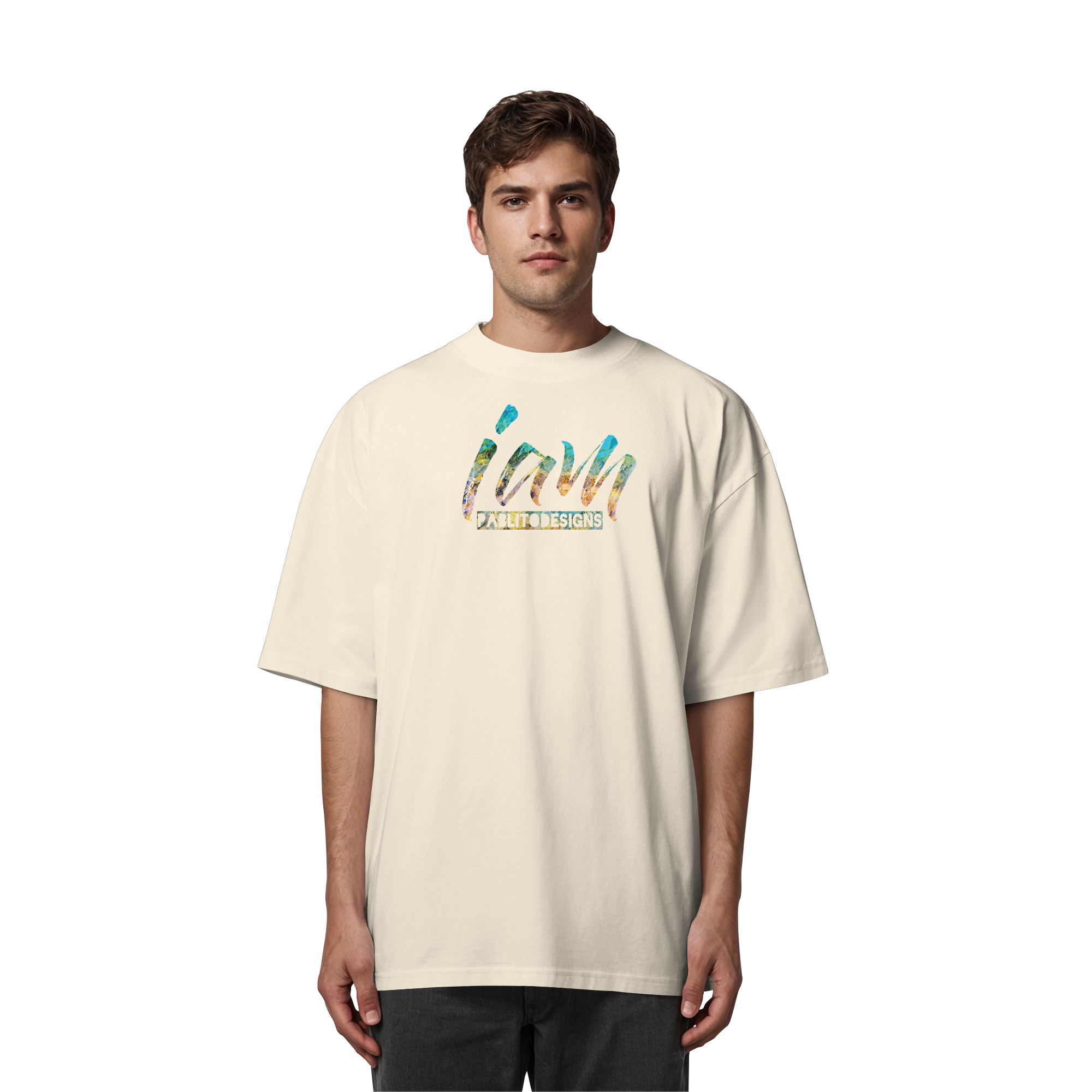 i am - unisex organic oversize tee