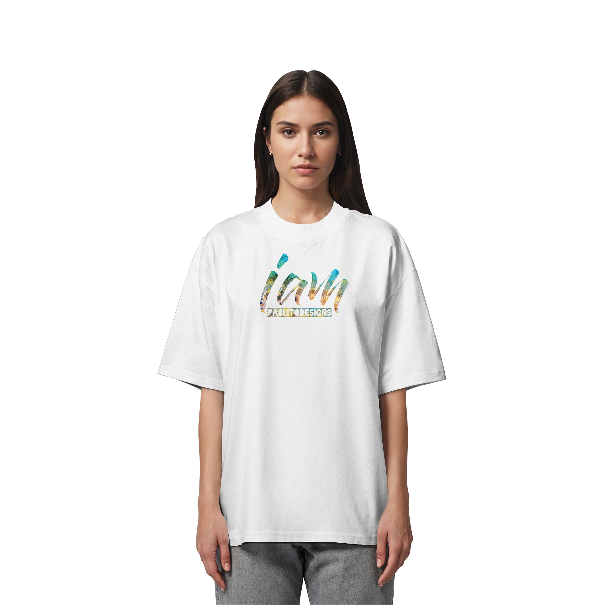 i am - unisex organic oversize tee