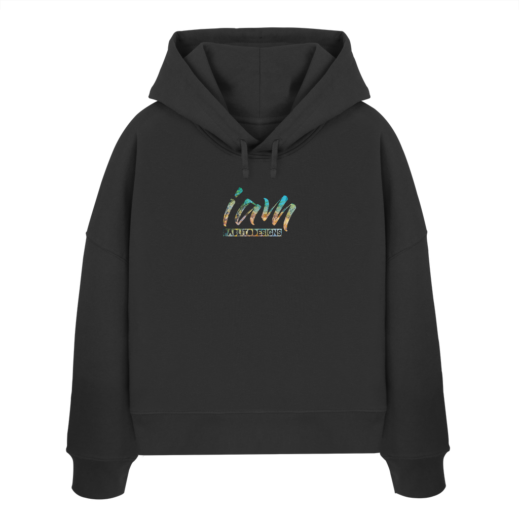 i am  - womens organic boxcut hood