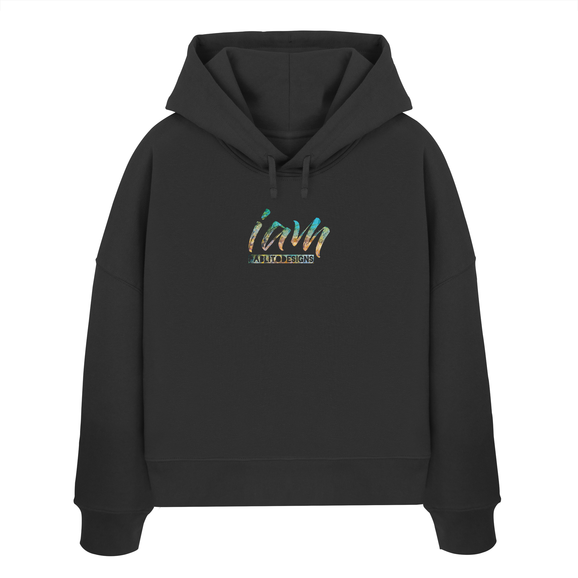 i am  - womens organic boxcut hood