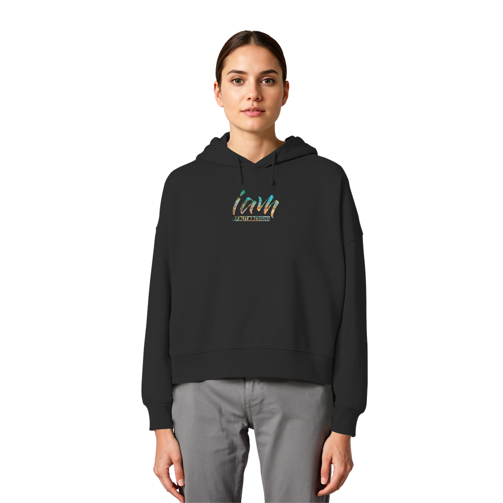 i am  - womens organic boxcut hood