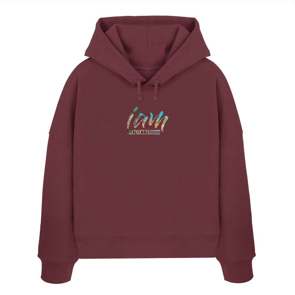 i am  - womens organic boxcut hood