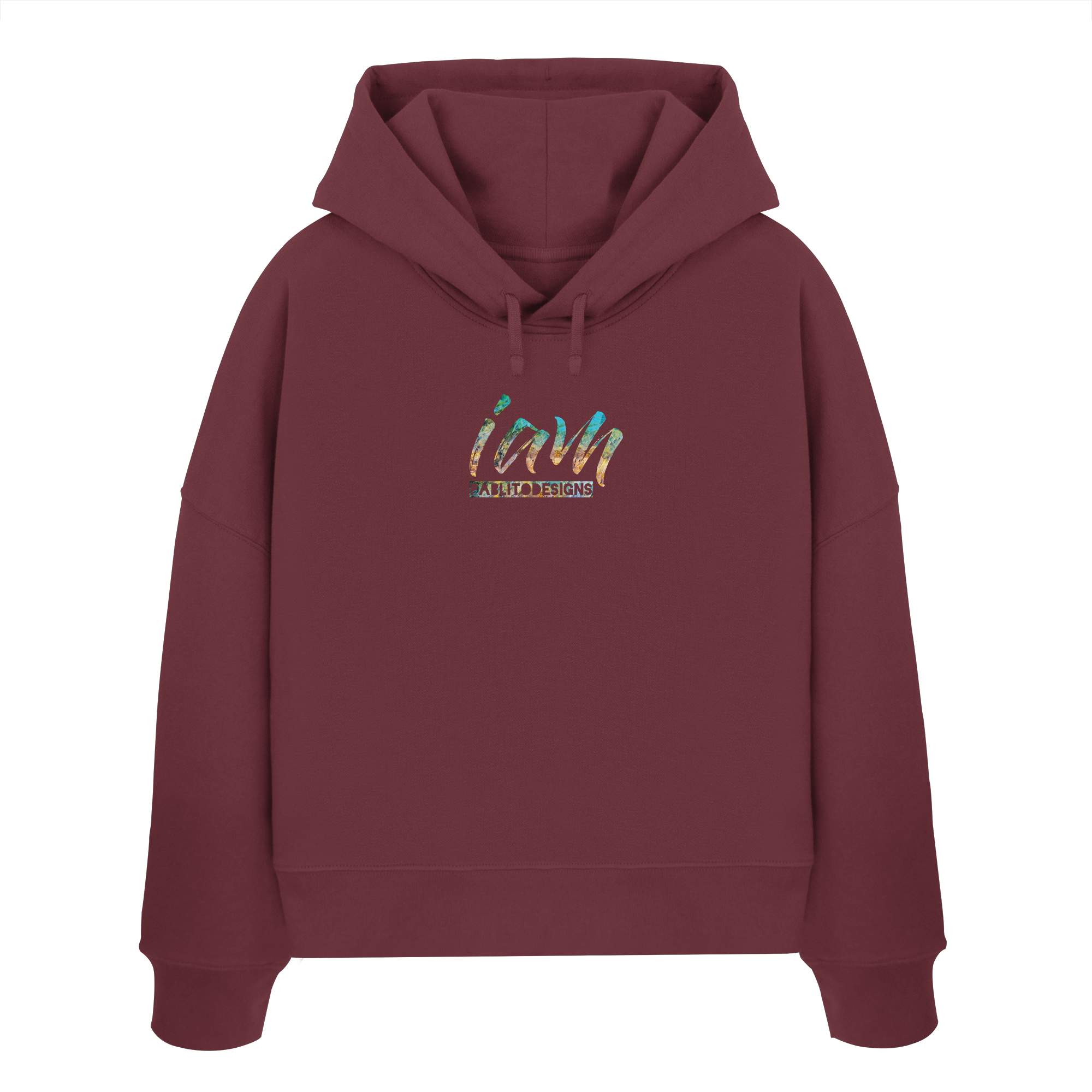 i am  - womens organic boxcut hood