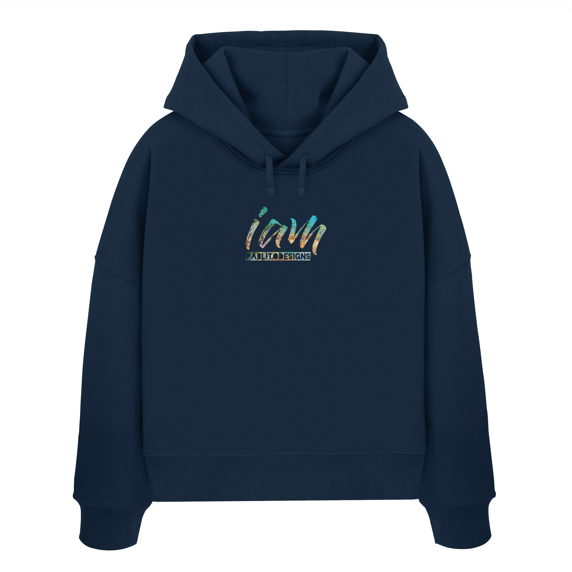 i am  - womens organic boxcut hood