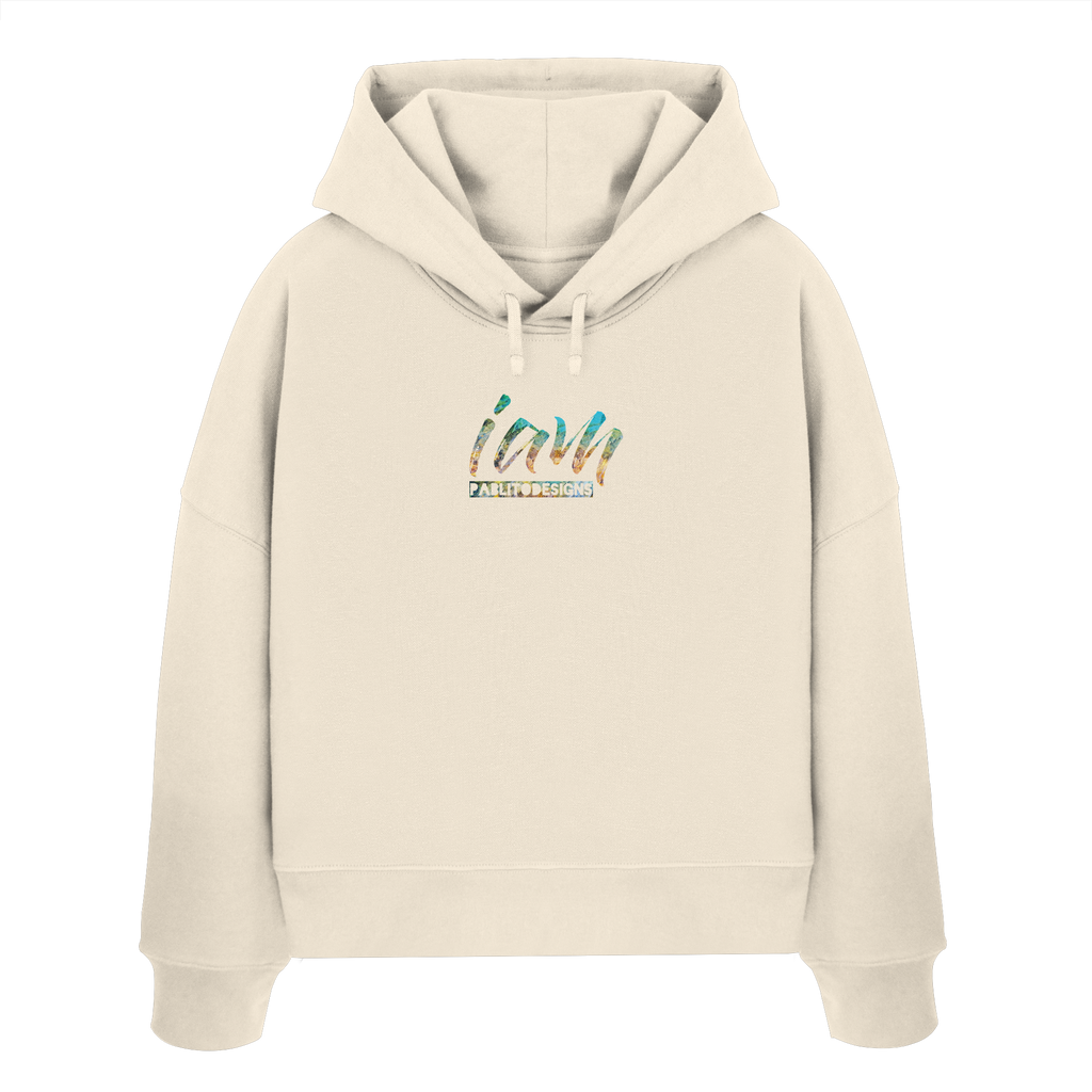 i am  - womens organic boxcut hood