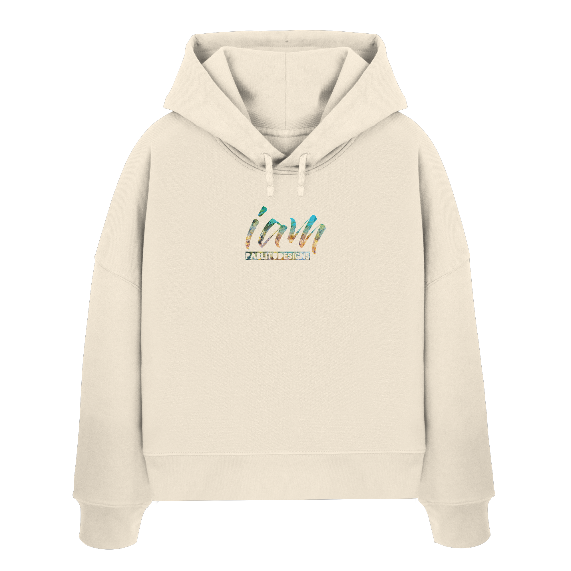 i am  - womens organic boxcut hood