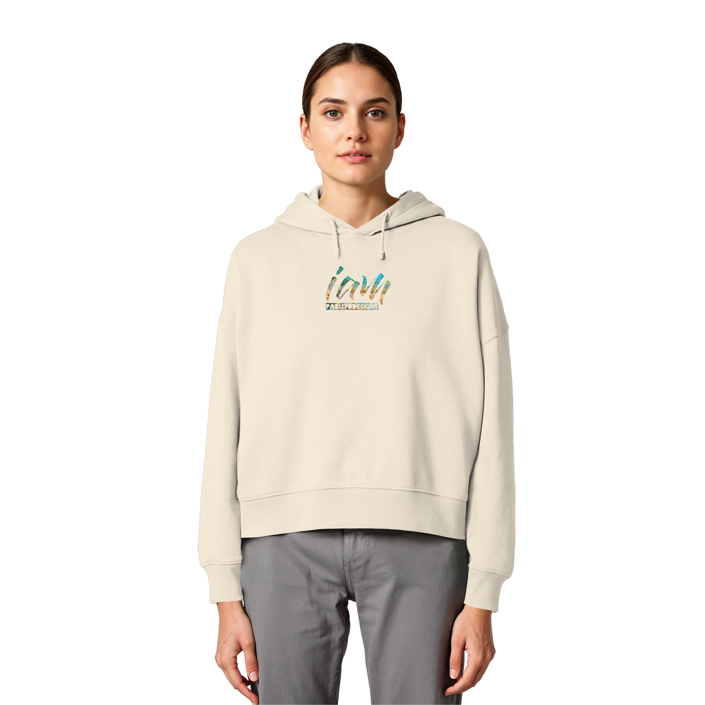 i am  - womens organic boxcut hood