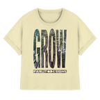 grow - womens organic rolled sleves tee
