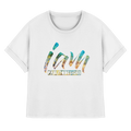i am  - womens organic rolled sleeves tee