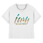 i am  - womens organic rolled sleeves tee