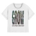 grow - womens organic rolled sleves tee