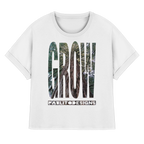 grow - womens organic rolled sleves tee