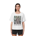 grow - womens organic rolled sleves tee